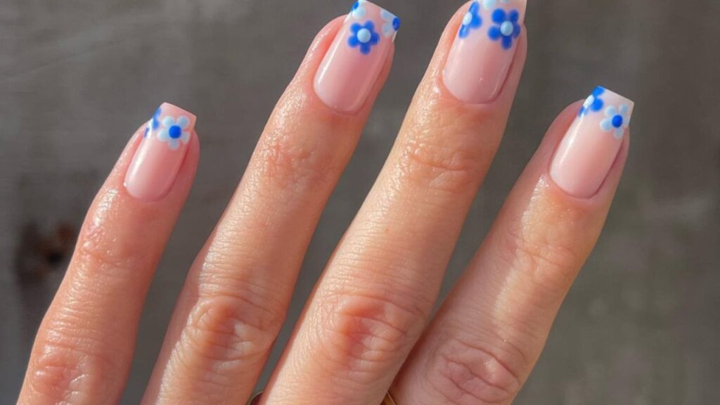 Colourful French Tip Nails